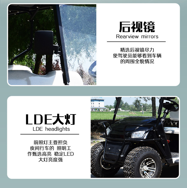 6 electric golf cart scenic spot tourist property sales office house hotel park reception sightseeing bus