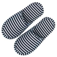 Simple Unisex Slippers Foldable Stripe Print Non-Slip羳ר