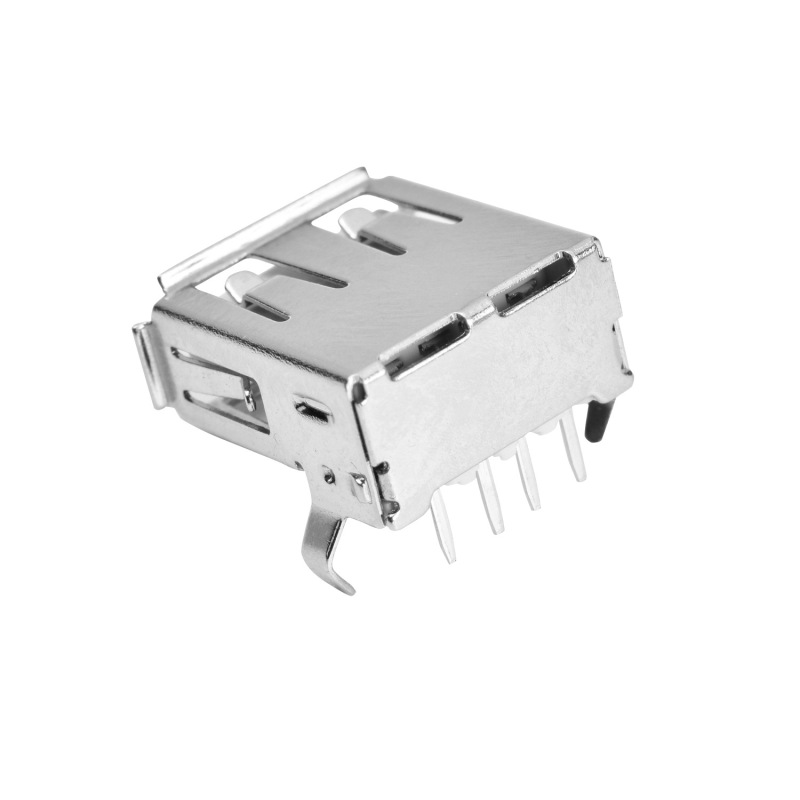 USB 2.0插座 AF90度母座A母90度插板 AF90度弯脚插板|undefined