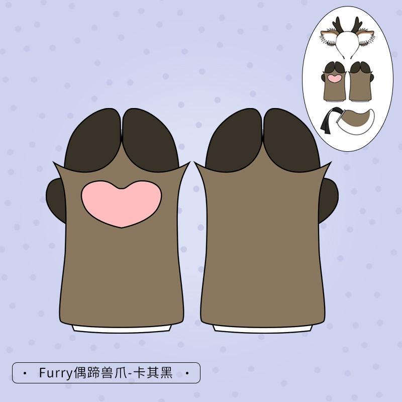 Navidad corbata diadema lindo felpa corbata tocado Cosplay accesorios hechos a mano simulación bestia oído diadema