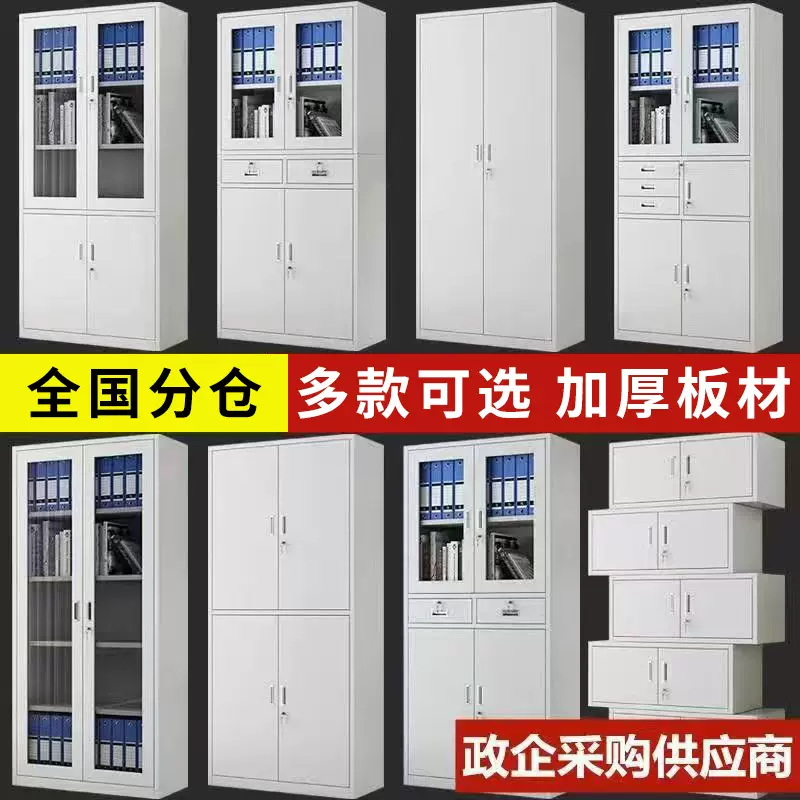 防锈钢制文件柜办公室凭证档案柜 带锁储物柜铁皮财务办公柜