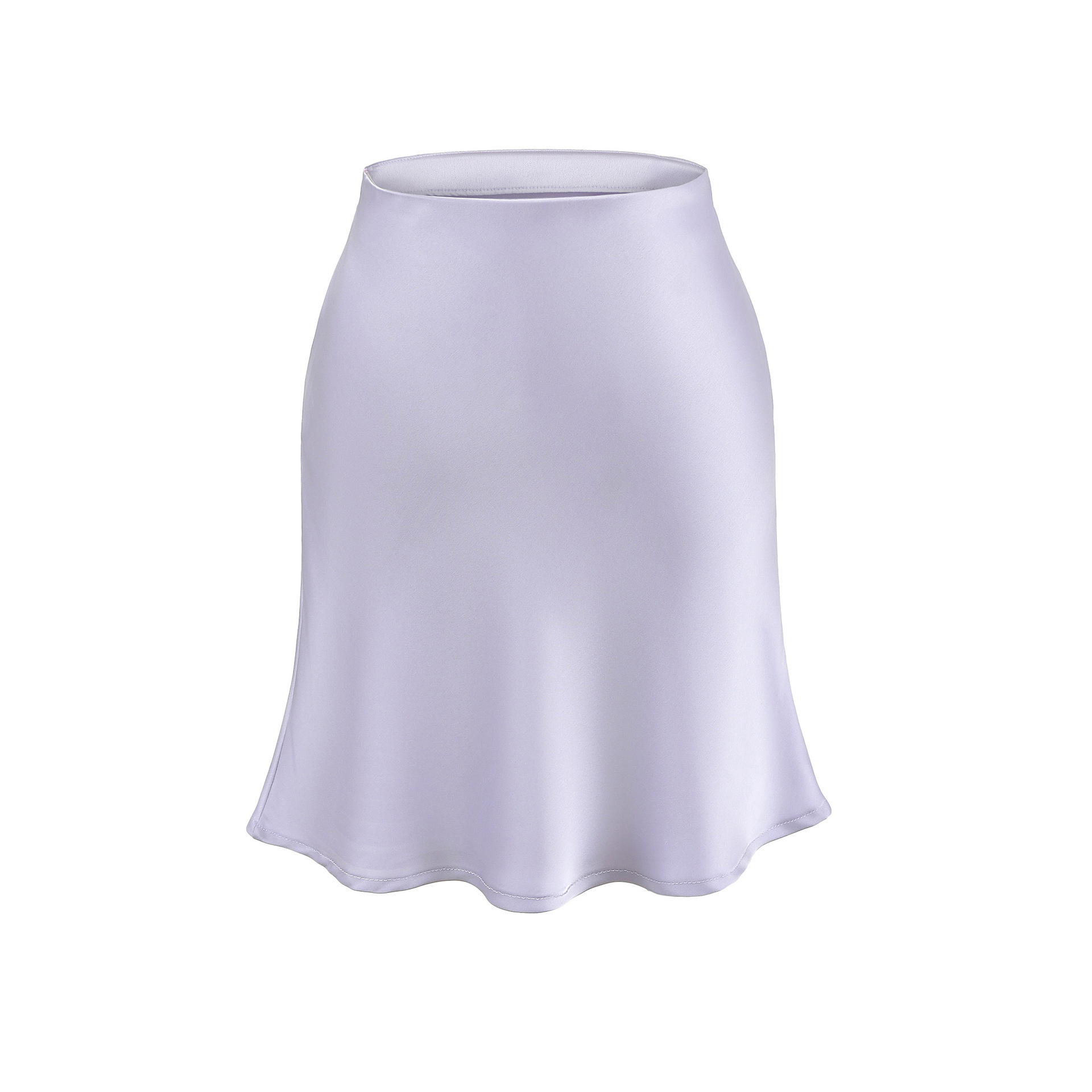 European and American Style Silky Satin Skirt Summer New Modern Side Hidden Zipper Sexy Sexy High Waist Slim Skirt