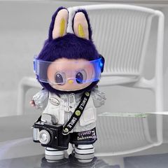 17cm娃衣labubu衣服帅酷潮流可爱套装镭射服坐坐派对