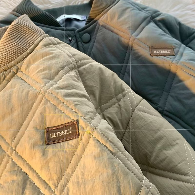 メンズ冬用ジャケット、野球風コットンジャケット、メンズハイストリートブランド、襟なしパンコート、冬用ティーンエイジャー向けコットンジャケット