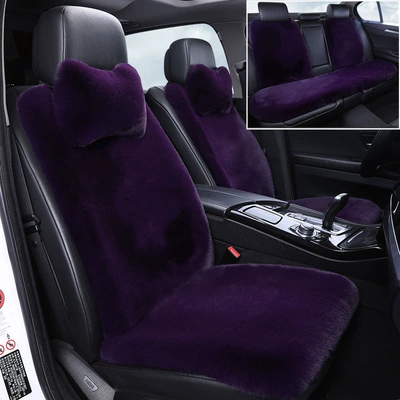 Wool pad | Car Seat Cover - grape-purple-full-car-set-nine-piece-set