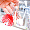 Baseball keychain, set, pendant, fashionable transport, souvenir, 2cm, 3 piece set, Birthday gift, three in one, wholesale