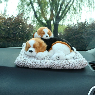 pet simulation cat ornaments: Car ornaments - large-mig-mother-and-son-lie-down