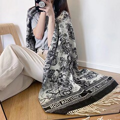 スターの同じタイプの迪家の動物の芯の糸はカシミヤのマフラーの女性の大きいブランドのハイエンドのストールの保温装飾の卸売りをまねます。
