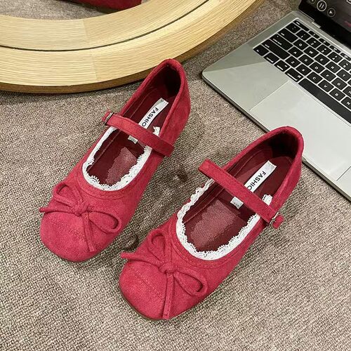 Retro Flat Mary Jane Shoes for Women, Versatile and Gentle Fairy Style, Low Heel, Pair with Dresses, 2025 Spring Single Shoes