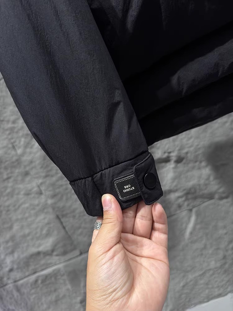 品質のシンボル! 杭州の高さ90% 白鴨絨毛秋冬装質感工装男性立襟ダウンジャケット潮002