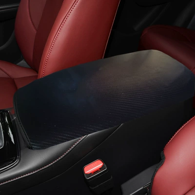 for Mazda CX30 central: Armrest box - carbon-fiber-pattern-black-leather-black-line