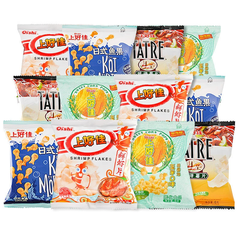 Набор снеков Oishi 20× порций, ассорти 5–6 г (разнообразная коробка)