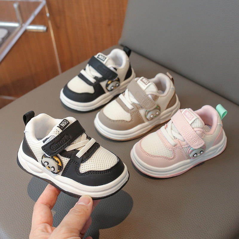 2025 Spring and Autumn Non-slip Baby Anti-Kick Function Shoes for Boys Toddler Net Shoes Sports Shoes for Girls Breathable Shoes