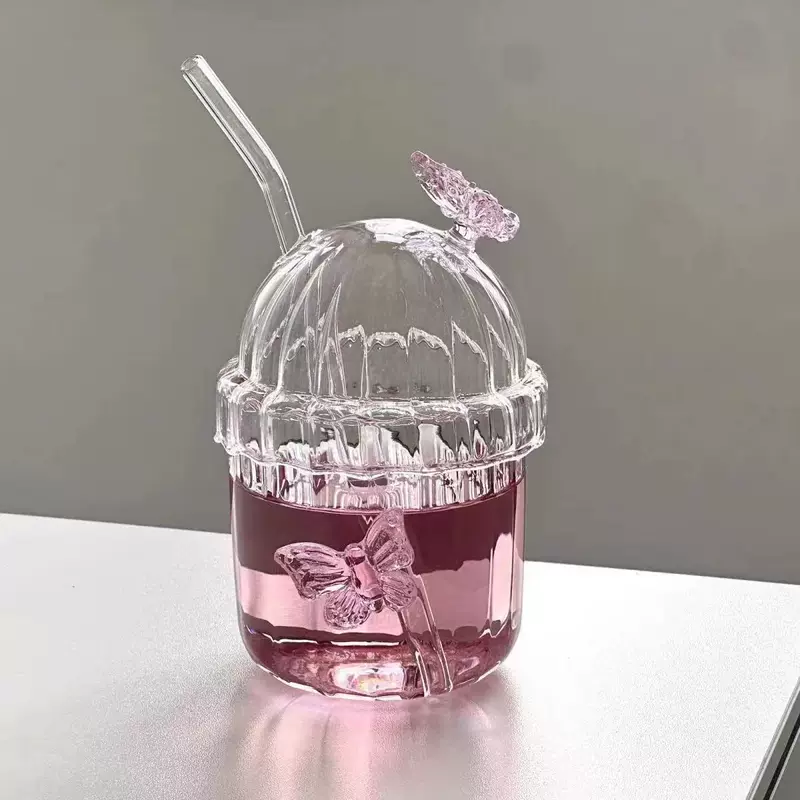 Креативный милый кофейный стеклянный стакан