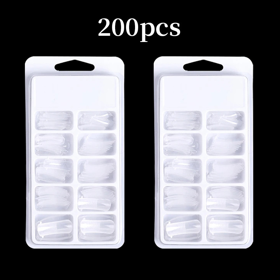 Transfronteriza popular de uñas de Arte de extensión de pegamento de uñas molde de papel libre titular 100 piezas de cristal de extensión de pegamento de uñas modelo de hoja en stock