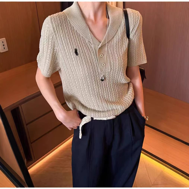 Popular French-Style Old Money Lapel Short-Sleeve Knit Top for Women, 2026 New Summer Slim-Fit, Flattering, Elegant, Versatile Top Popular French-Style Old Money Lapel Short-Sleeve Knit Top for Women, 2026 New Summer Slim-Fit, Flattering, Elegant, Versatile Top