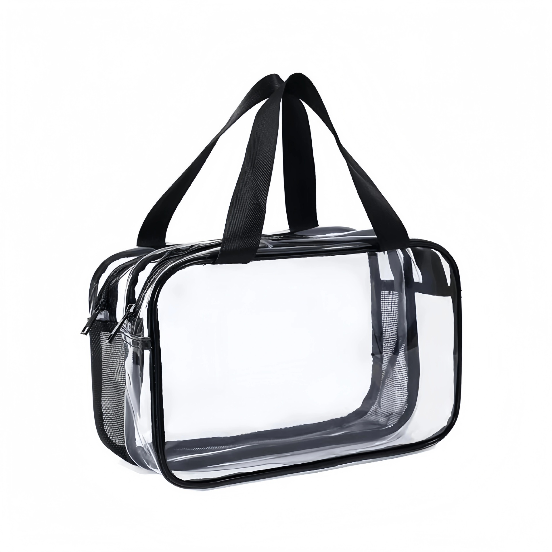 Cross-border New Dry and Wet Separation Cosmetic Bag Large Capacity Cosmetic Storage PVC Transparent Logo-free Toiletry Bag