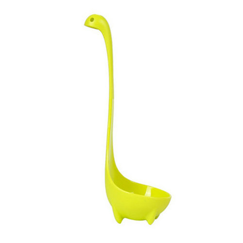 Creative and simple Loch Ness monster spoon long handle vertical high-value small spoon high temperature resistant plastic spoon wholesale