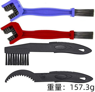 Pincel rojo + azul + set de pinceles pequeños