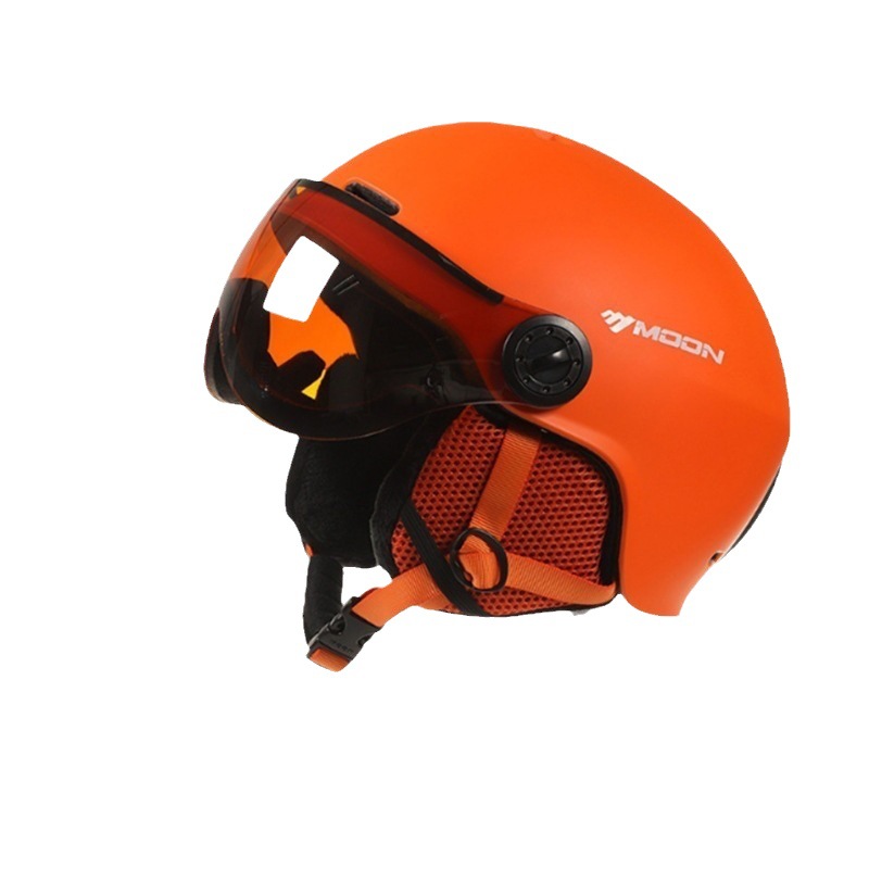 Casco de snowboard de luna casco de seguridad de comercio electrónico transfronterizo casco de nieve profesional de protección integrada para hombres y mujeres