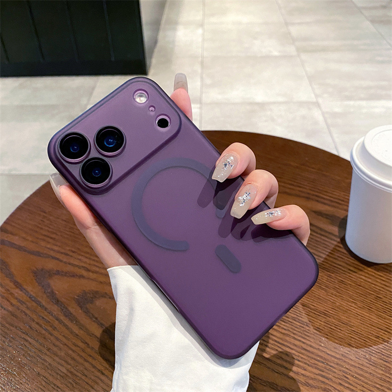 适用iPhone17PROMAX手机壳冰雾超薄磨砂磁吸苹果16带镜头膜15硬壳|undefined