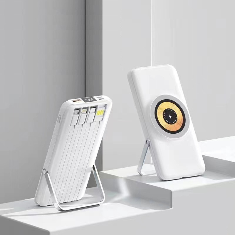 Fuente de alimentación portátil de carga rápida magnética inalámbrica 10000 Fuente de alimentación portátil con pantalla digital de tres líneas