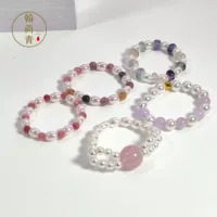 Имитация Xiaomi Pearl Маленькая жемчужина турмалина смешанного цвета бисера кольцо с бисером кольцо кольцо