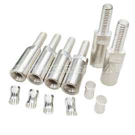 冠簧插孔插针 连接器镀银插座 3.0mm冠簧 M4铍铜导电铜孔非标定制