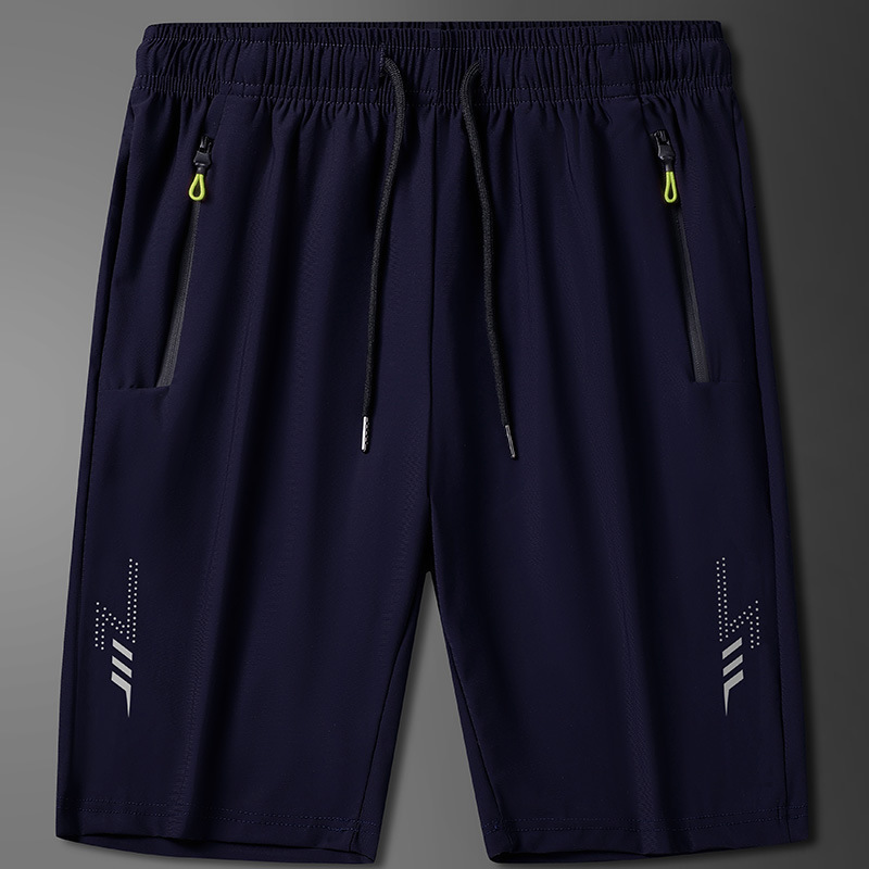 Pantalones cortos deportivos de verano para hombres ropa exterior delgada pantalones de seda de hielo para hombres sueltos ocasionales más tamaño pantalones cortos de secado rápido