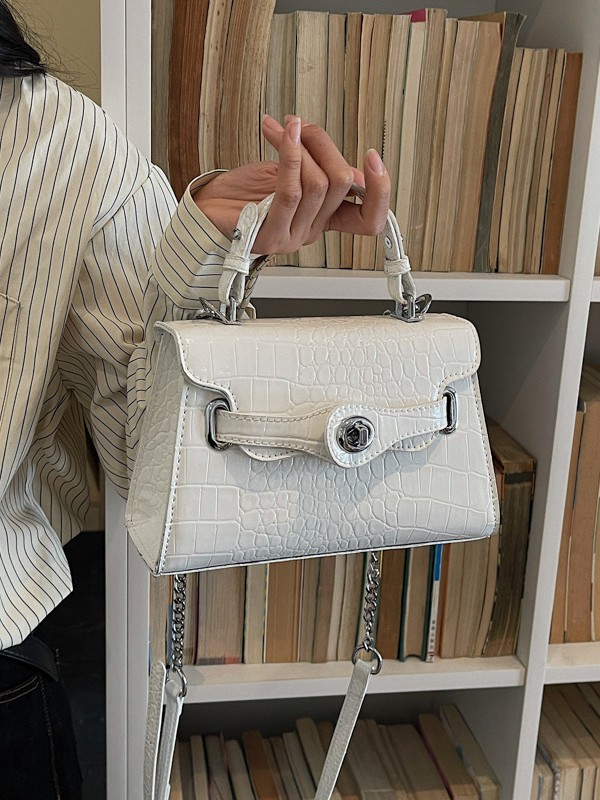 Nicho de diseño ligero de lujo cocodrilo bolso de mano pequeño bolso de mano de mujer nueva venta caliente alta sensación de cadena universal bolso de mochila