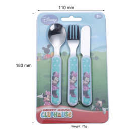 吸卡包装包装米奇米妮组合儿童304餐具刀叉勺  可印刷LOGO