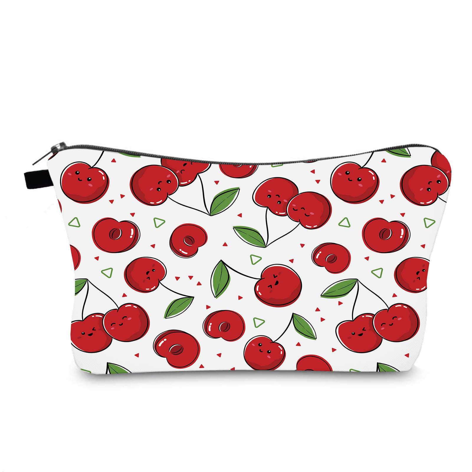 Cross-border New Cherry Printed Cosmetic Bag Water-repellent Portable Travel Storage Washing Bag Women's Hand Bag
