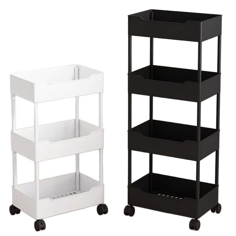 Estante de almacenamiento de carro pequeño sala de estar cocina doméstica piso de piso dormitorio multicapa snack móvil almacenamiento de almacenamiento de baño