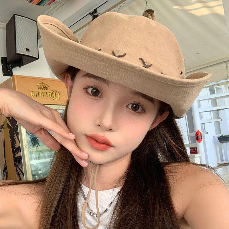 Faman Denim Children's 2023 New Model Fisherman Hat for Girls Summer Sun Hat Sunshade Hat Outdoor Travel Camping Hiking