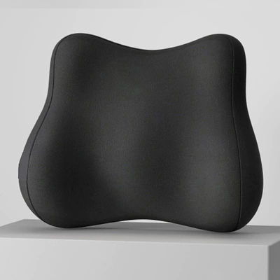 Waist support – Car Lumbar Support Headrest Cushion - black-one-piece-lumbar-support-1