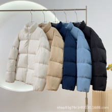 特价MLB韩国潮牌小标短款白鸭绒加厚羽绒服