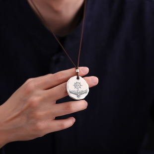 Eagle Solid Pendant Men's Guofeng Dragon Year Pengcheng Wanli Necklace Pendant