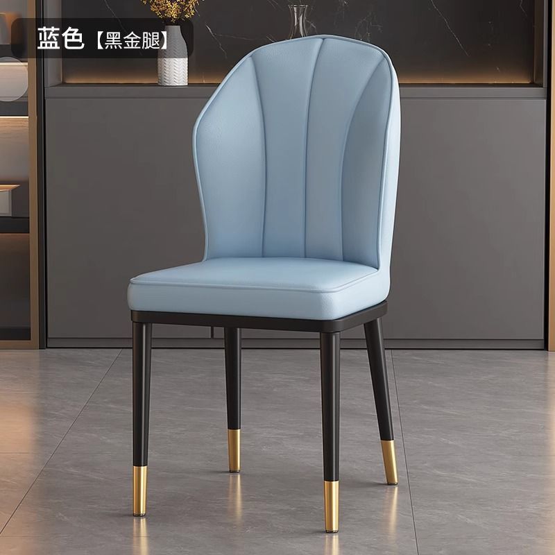 北欧轻奢餐椅家用凳子靠背简约化妆桌椅餐厅酒店轻奢铁艺餐桌椅子|undefined