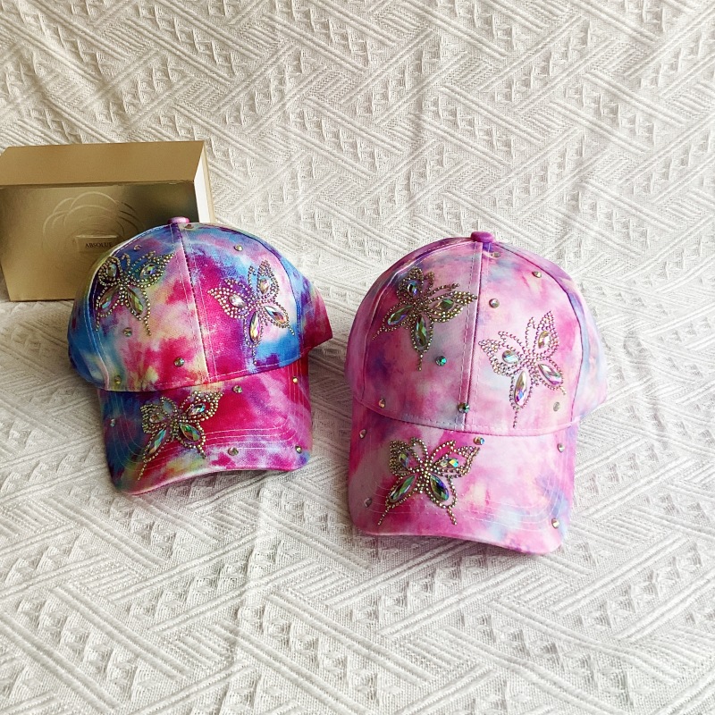 Mujeres Elegante Estilo Clásico Bloque De Color Mariposa Aleros Curvos Gorra De Beisbol display picture 4