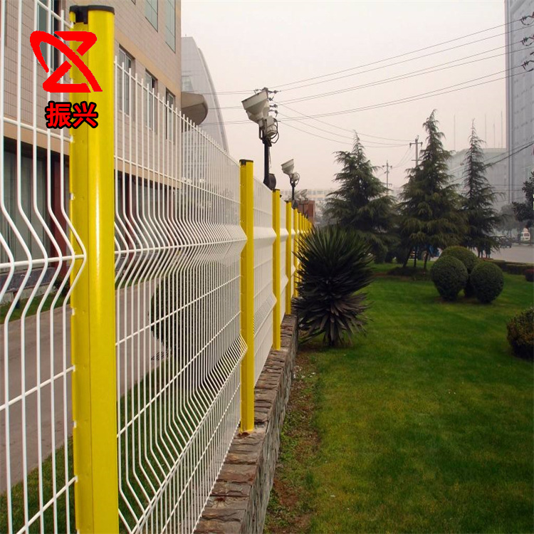 桃型柱三折弯护栏公园景区市区小区围墙花园小区护栏网带弯护栏网