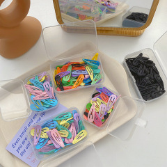 3cmの小さいサイズのカラーの漆のドリップのゴムのマカロンの色の子供のbbはキャンディーの色の赤ちゃんの髪を挟みます。