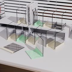 本棚のデスクトップdiyステッチ本立学生透明本収納ケース本棚棚読書棚K