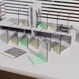 搁板、壁架;书立;层架