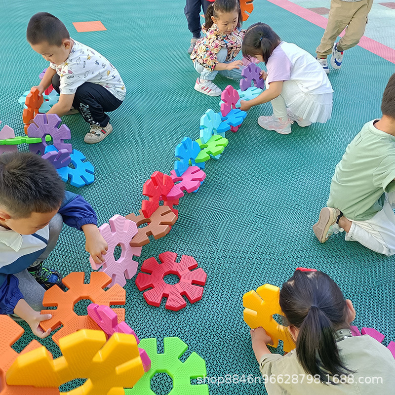 【幼稚園専用】大型雪片を組み立てる知育玩具、屋外構築大型おもちゃ積み木、特大|undefined
