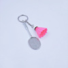 Keychain for badminton, small cartoon pendant, creative gift