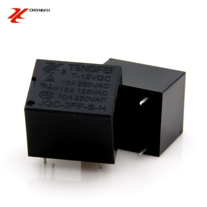 t73电磁直流继电器12V/24V功率小型继电器7A5脚转换源厂家直销