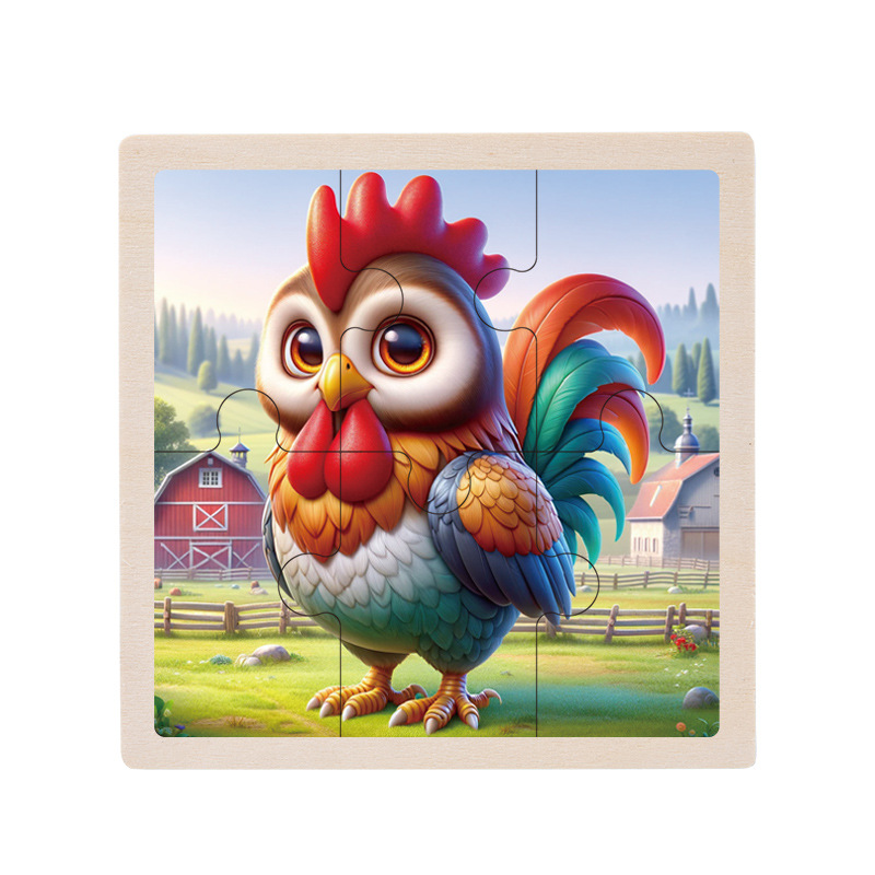 Rompecabezas de madera de los niños dinosaurio animal océano bebé iluminación cognitiva rompecabezas juego educación temprana juguetes educativos