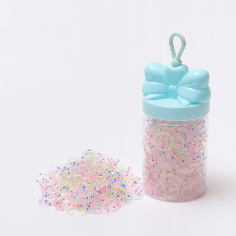 Gomas para el pelo infantiles en envase – negras, gruesas, no dañan el cabello