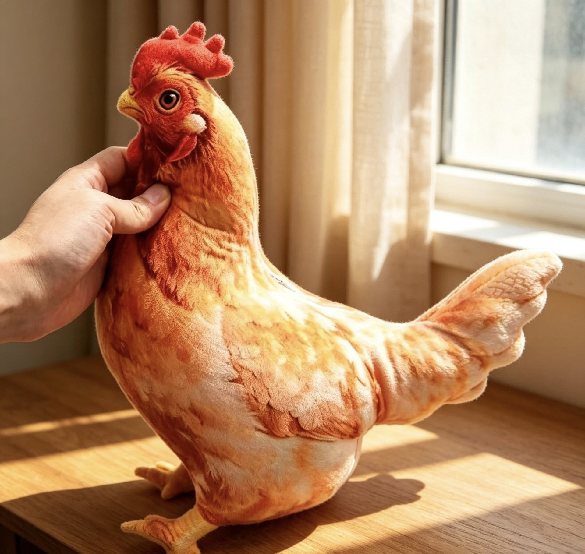 Cross-border bestseller: realistic chicken plush toy, pillow, decoration, 3D lifelike chick toy, doll, pendant, direct from the manufacturer