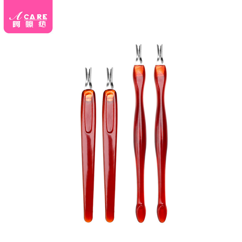 2 brown short handles 2 brown long handles